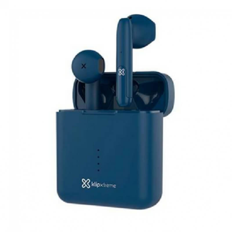 AUDIFONOS INTERNOS CON MICRO - EN OREJA - BLUETOOTH - INALÁMBRICO - AZUL KLIP XTREME TWINTOUCH KTE-010