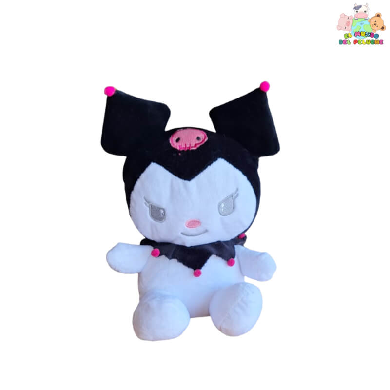 Peluche Kuromi #0 - Blanco con Negro - 23 cm | El Mundo del Peluche