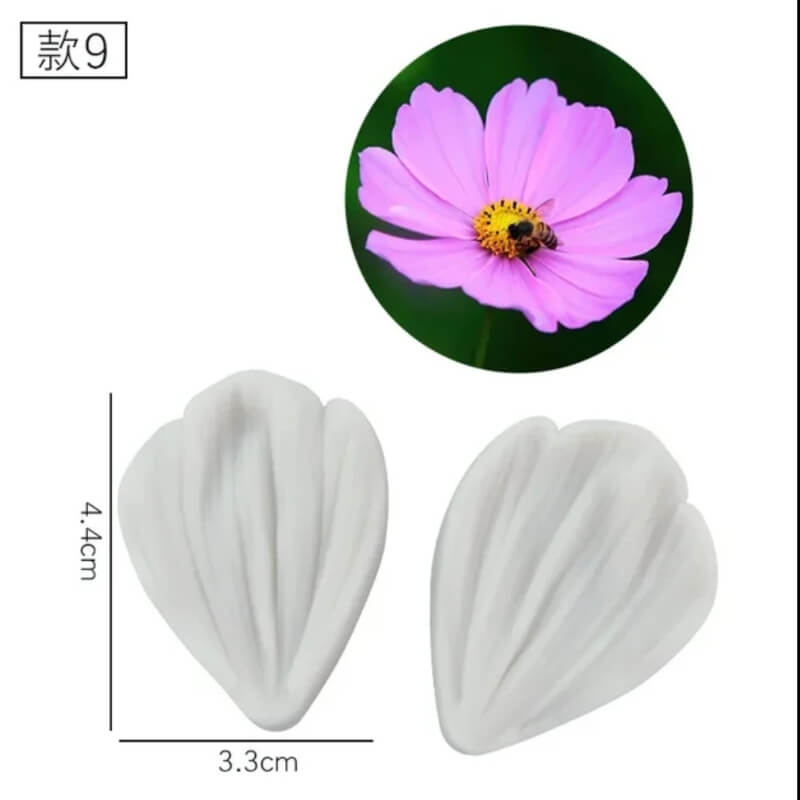 Molde de silicona VEINER DE PETALOS DE FLOR para uso en porcelana fría, fondant, polymer.