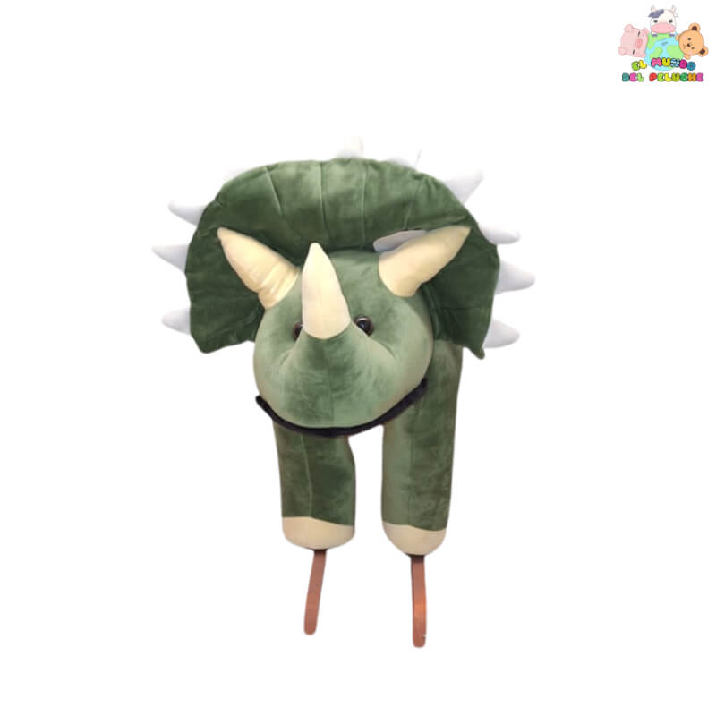 Mecedora Infantil Rinoceronte – Verde con Detalles Amarillos y Negro – 67 cm – El Mundo del Peluche