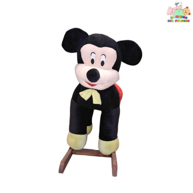 Mecedora Infantil Mickey Mouse Estilo – Negro y Rojo con Orejas Grandes – 67 cm | El Mundo del Peluche