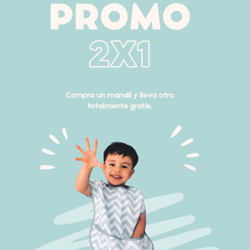Babero mandil de 1 a 3 años - 2X1