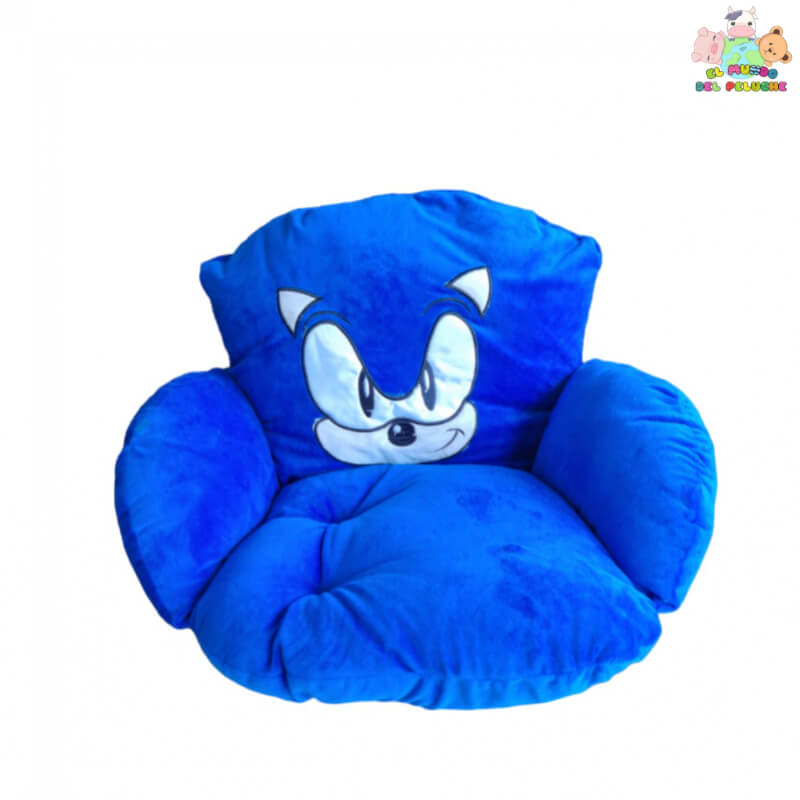 Sillón Infantil Temático de Sonic - Diseño Colorido y Ergonómico, El Mundo del Peluche