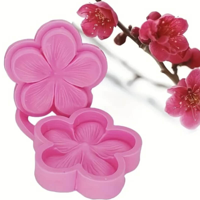 Molde de silicona diseño de Texturizado forma de flor de cerezo, para uso en fondant, porcelana fría, alimentos.