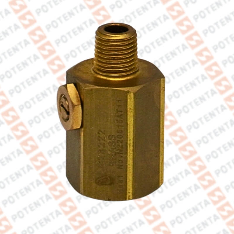 Amortiguador de presión, c/instrumento 1/1npt hembra, c/proceso 1/4npt macho, rango 0….6000 ajustable, cuerpo Latón, Winters - Serie SAS