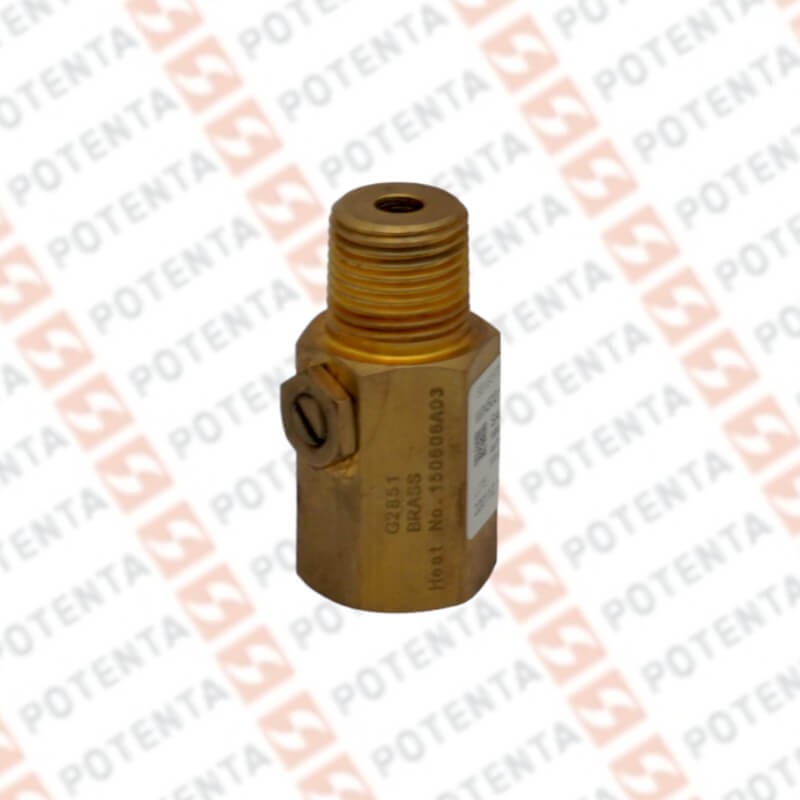 Amortiguador de presión, c/instrumento 1/2npt hembra, c/proceso 1/2npt macho, rango 0….6000 ajustable, cuerpo Latón, Winters - Serie SAS