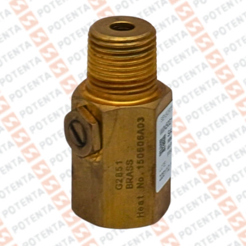 Amortiguador de presión, c/instrumento 1/2npt hembra, c/proceso 1/2npt macho, rango 0….6000 ajustable, cuerpo Latón, Winters - Serie SAS