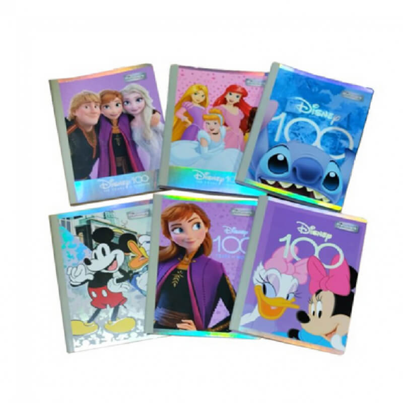 CUADERNO PRIMAVERA COSIDO 100 HOJAS CUADROS FEMENINO DISNEY