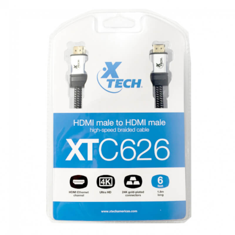 CABLE XTECH HDMI TO HDMI SPEED 6FT XTC626