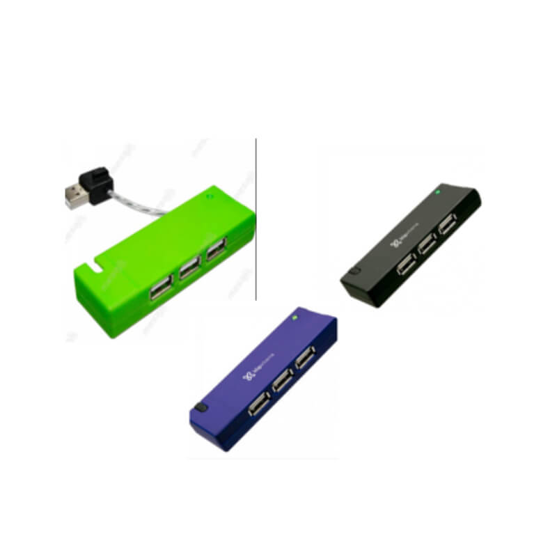 HUB - 4 X USB 2.0 - SOBREMESA GREEN KLIP- XTREME KUH-400A AZUL
