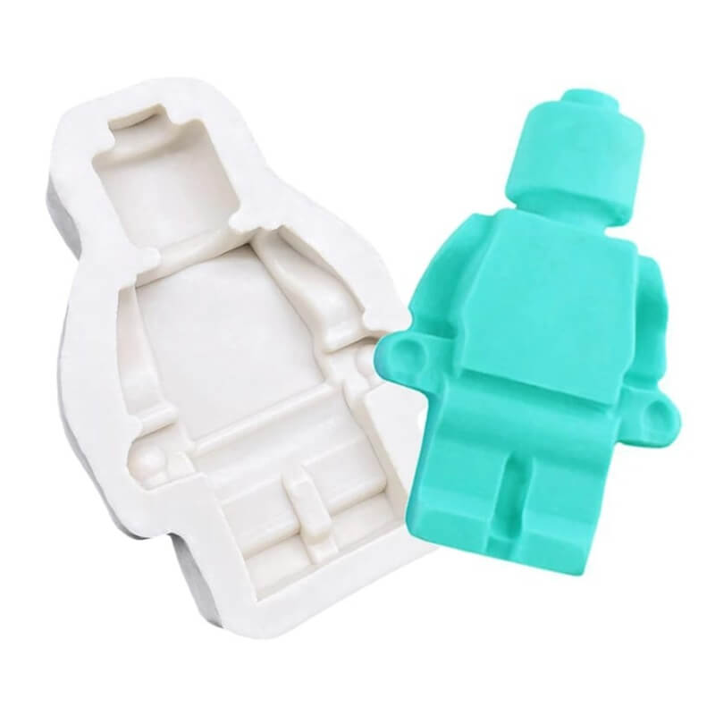 Molde de silicona con diseño LEGO ROBOT para uso en Velas, Jabones, resina, chocolate o yeso.