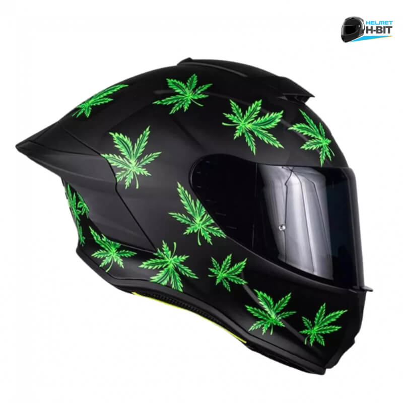 Casco Integral para Moto KOV Mary Jane 2 Buster - Certificación DOT, Mica Humo, Diseño Luminiscente