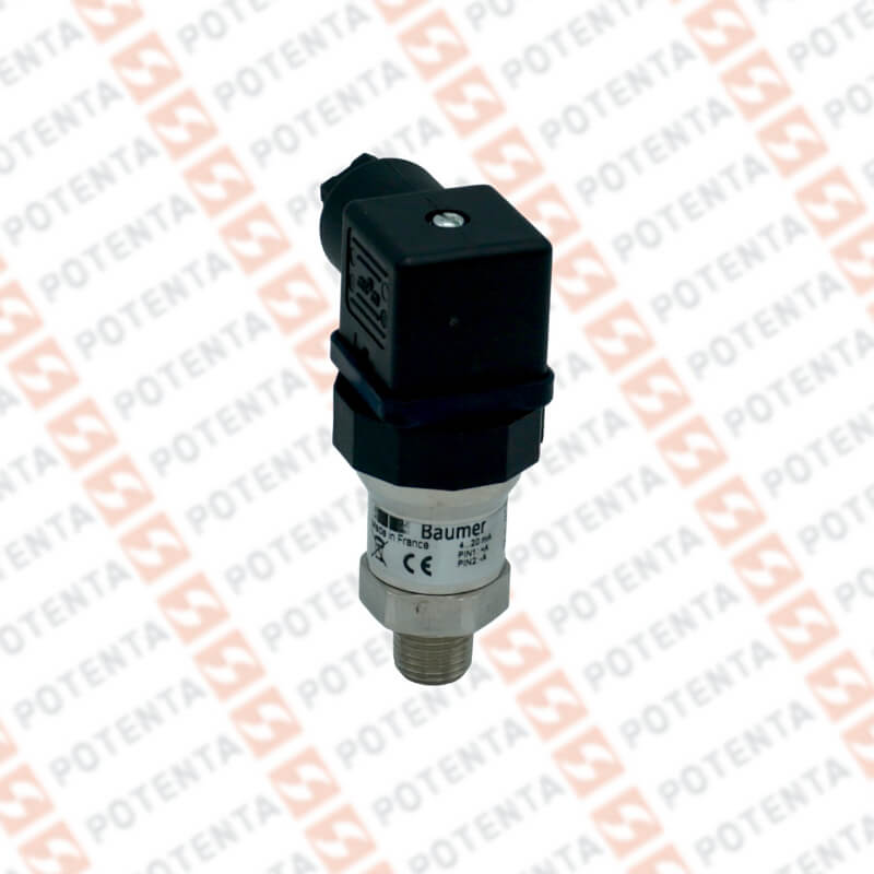 Transmisor Presion, rango 0-400 Psi, alimentación 4-20ma, 10-30vdc, 1/4npt, Mini Din, 0.5%, Baumer - Serie CTX