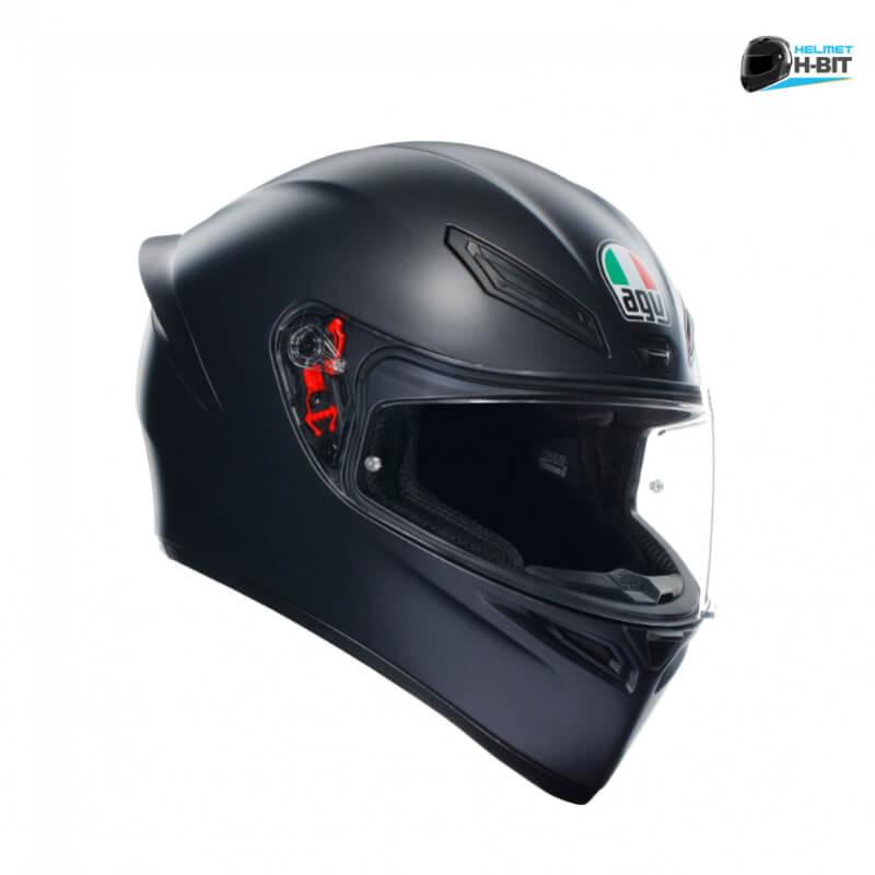 Casco Deportivo AGV K1-S Negro Mate - Certificación ECE 22.06, Diseño Aerodinámico