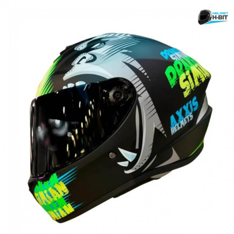 Casco Integral para Moto Axxis Draken Simian B3 Amarillo Mate - Talla XL, Certificación DOT/ECE