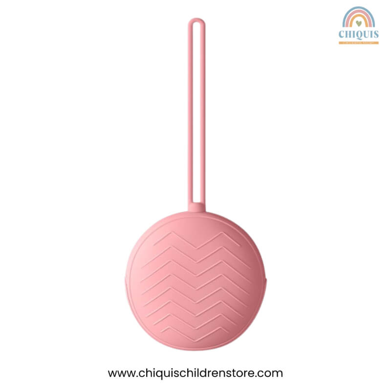 Porta Chupón de Silicona Rosa - Almacenamiento Higiénico, Seguro y Duradero, Libre de BPA | CHIQUIS CHILDREN STORE