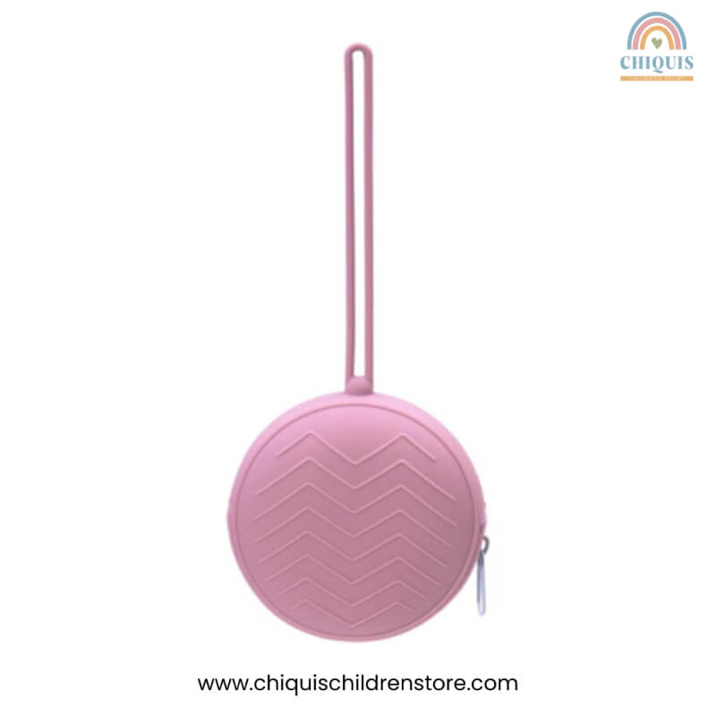 Porta Chupón de Silicona Púrpura - Almacenamiento Higiénico, Seguro y Duradero, Libre de BPA | Chiquis Children Store