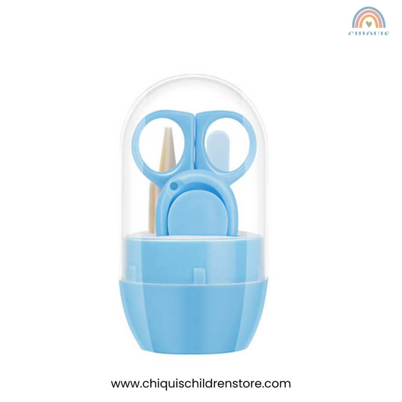 Set de Cuidado de Uñas para Bebés - Azul, Herramientas de Manicura en Acero Inoxidable | Chiquis Children Store