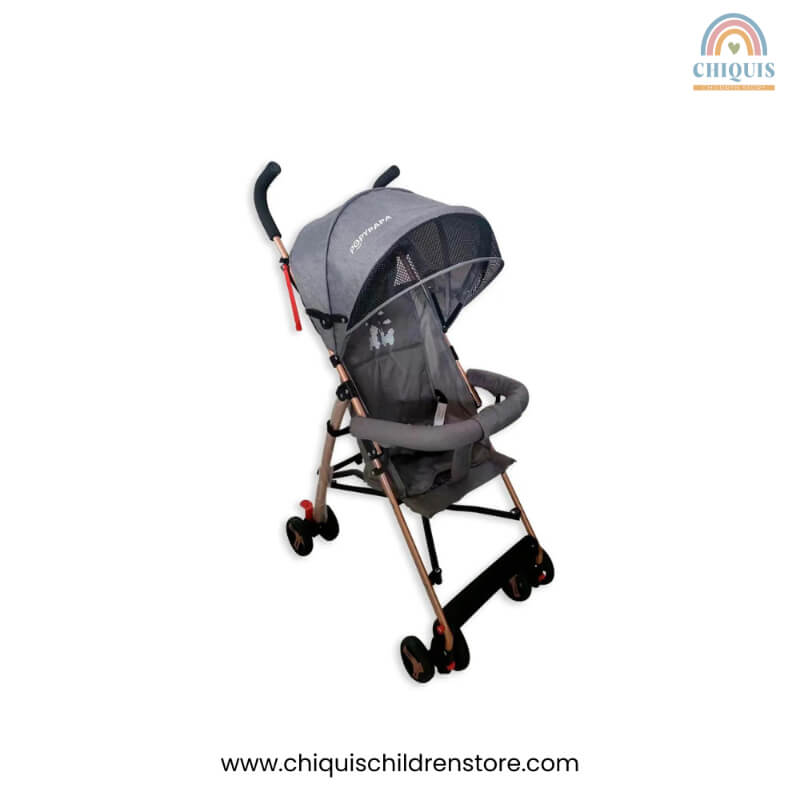 Coche Paragua Glide Light - Cochecito Ligero y Plegable con Frenos, Visera con Malla y Arnés de Seguridad | Chiquis Children Store