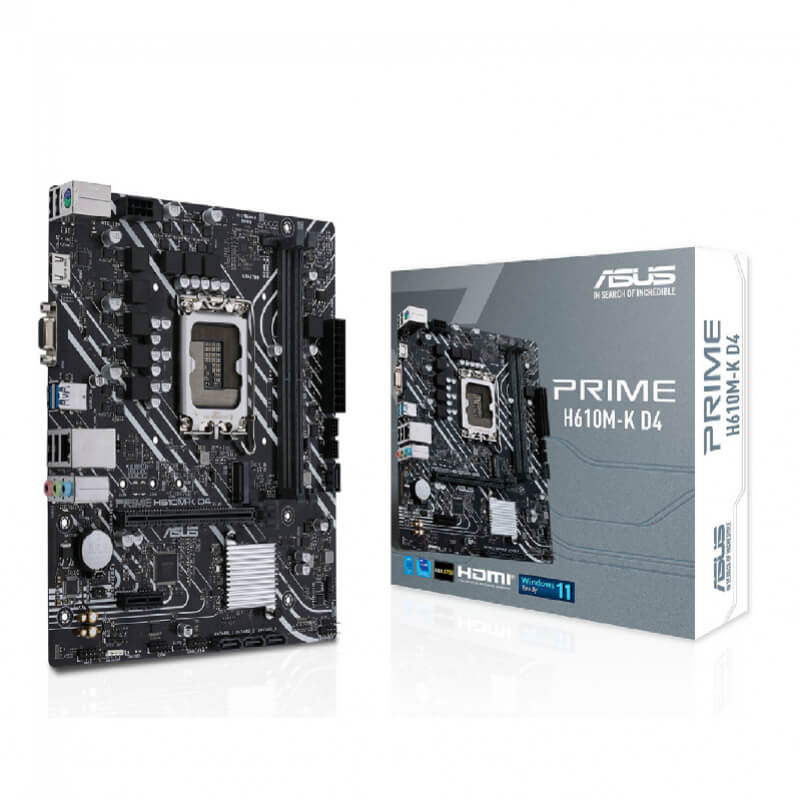 MAINBOARD ASUS PRIME H610M-K D4 DDR4 LGA1700 12VA-13AVA PCIe 4.0 ACT BIOS M.2 mATX