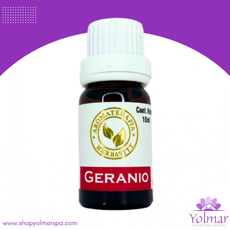 Aceite Esencial de Geranio 100% Puro (10 ml) - Equilibrio Hormonal, Piel Radiante y Bienestar Emocional