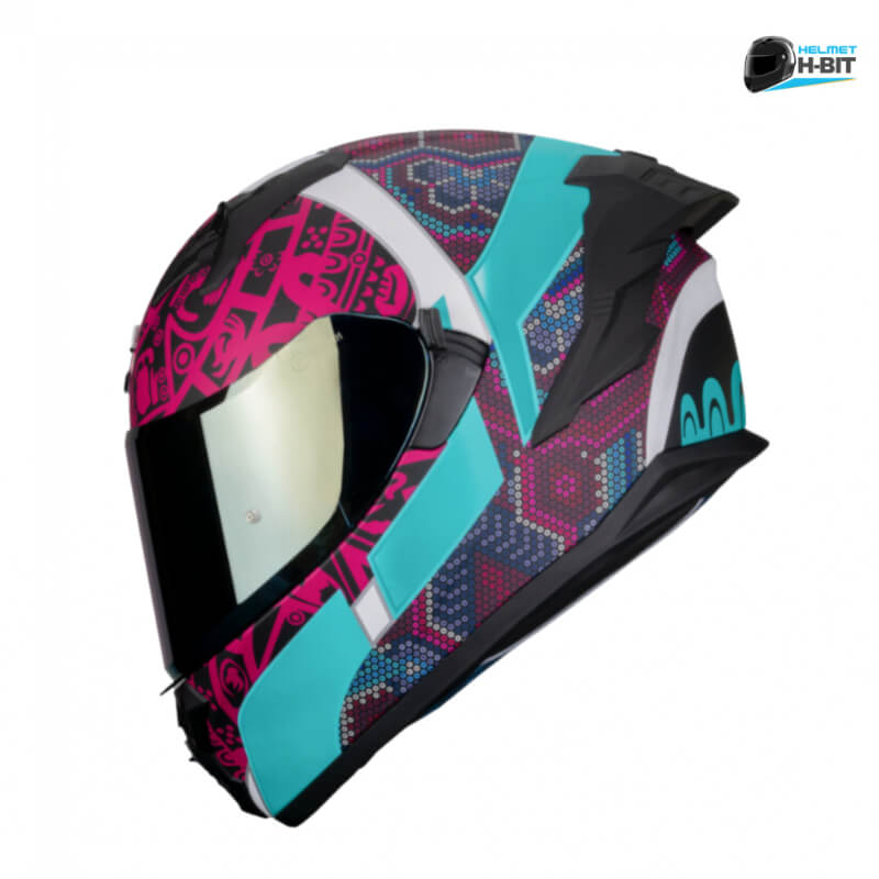 Casco Integral HAX Huichol Aqua Mate - Doble Certificación DOT + ECE 22.06, Diseño Exclusivo