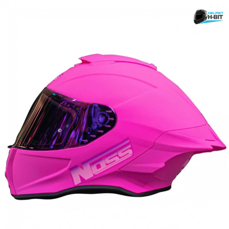 Casco Integral para Moto Noss NS-801S Especial Rosa Mate - Certificación DOT, Mica Iridium