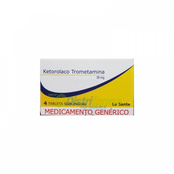 KETOROLACO 30MG TABLETAS SUBLING X 4*1