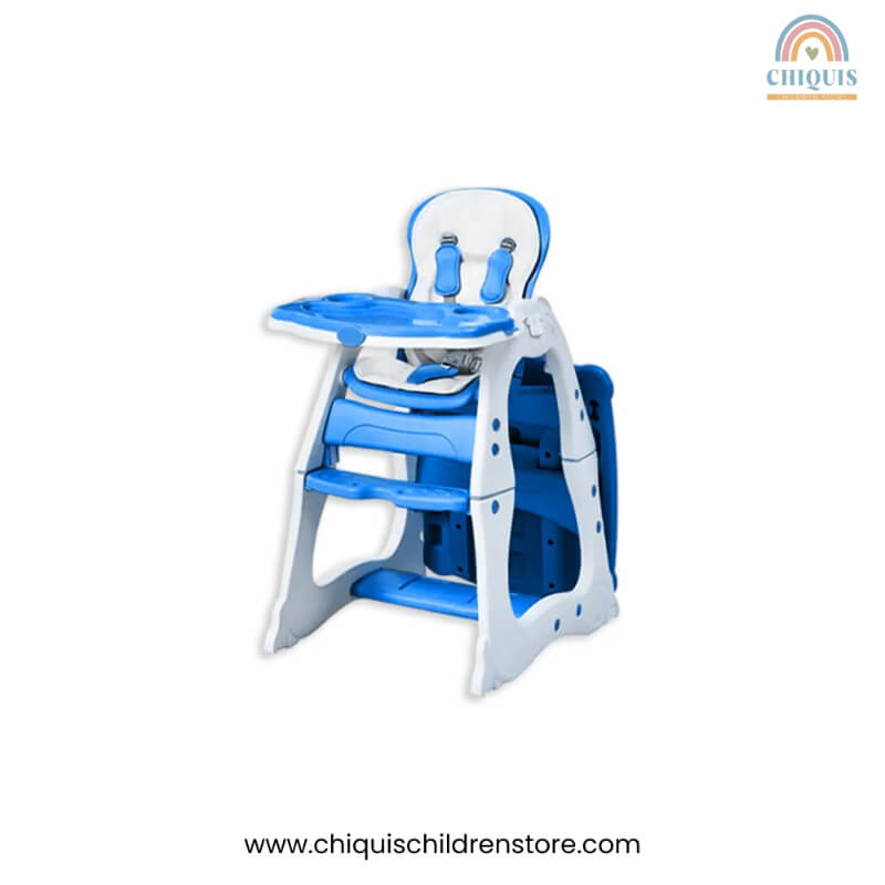 Silla de Comer Noah Convertible Multifunción - Asiento Reclinable, Espaldar Acolchado, Gratis Mochila Booster, Colores Rosado, Celeste, Lila y Azul