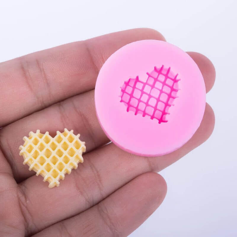 molde de WAFFLE CORAZON MINI