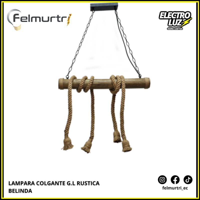 LAMPARA COLGANTE RUSTICA BELINDA