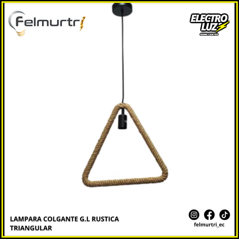 LAMPARA COLGANTE RUSTICA TRIANGULAR