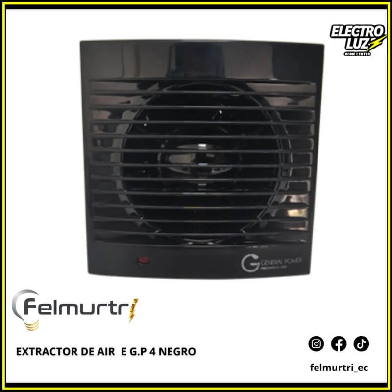 EXTRACTOR DE AIRE NEGRO