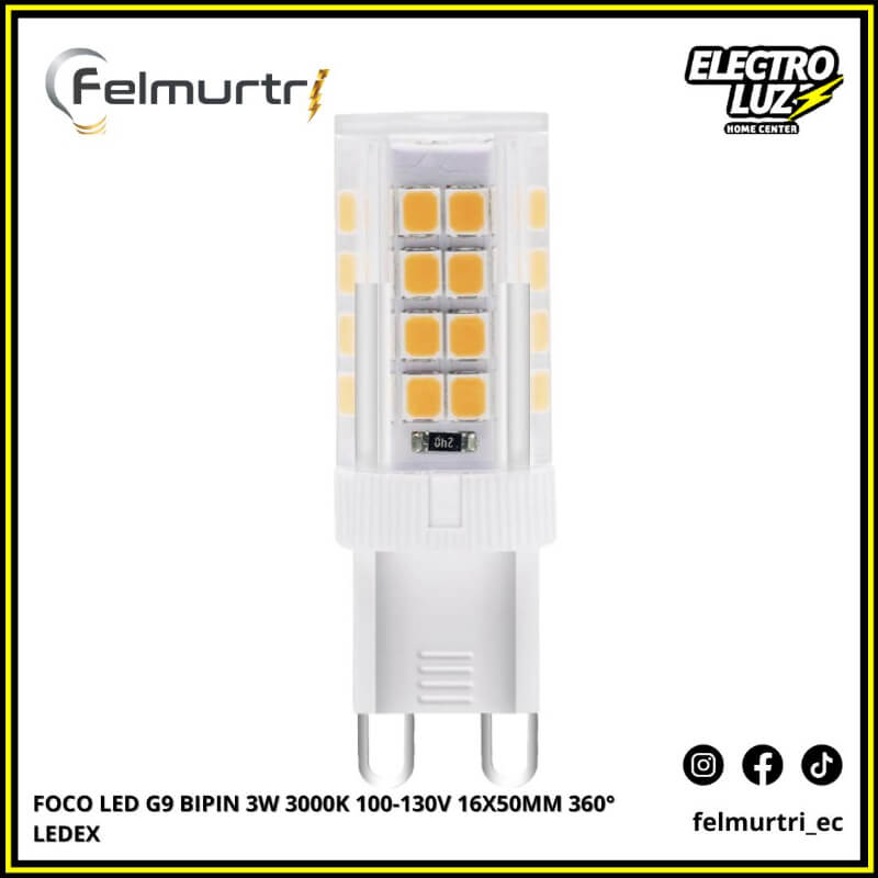 FOCO LED G9 BIPIN 3W 3000K