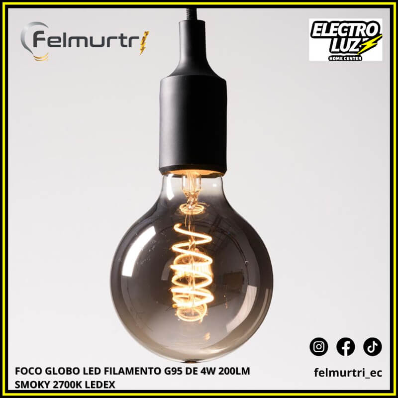 FOCO GLOBO LED FILAMENTO G95 4W 2700K