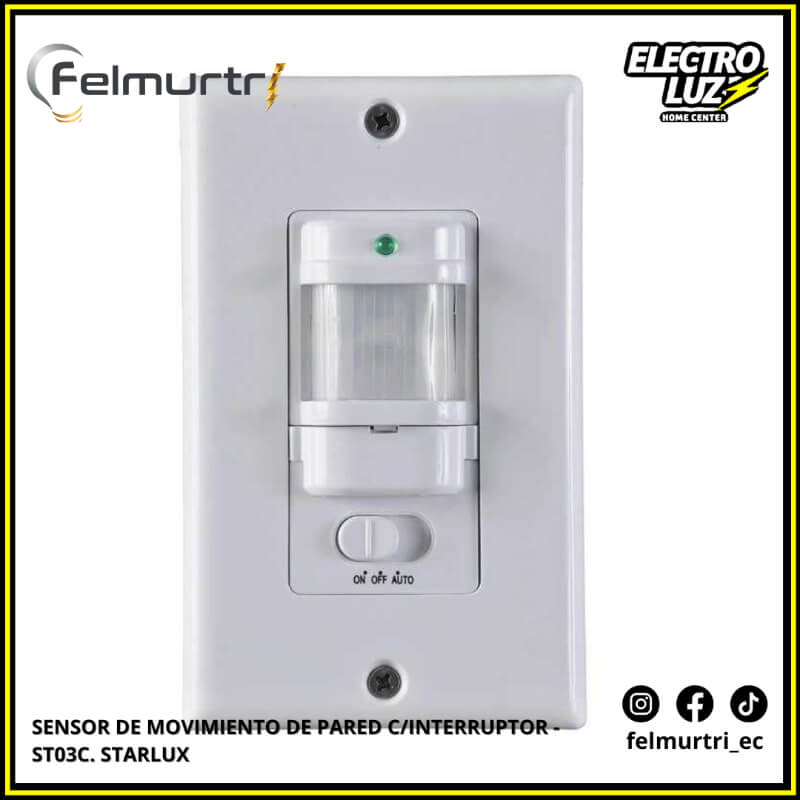 SENSOR DE MOVIMIENTO PARED C/INTERRUPTOR ST03C