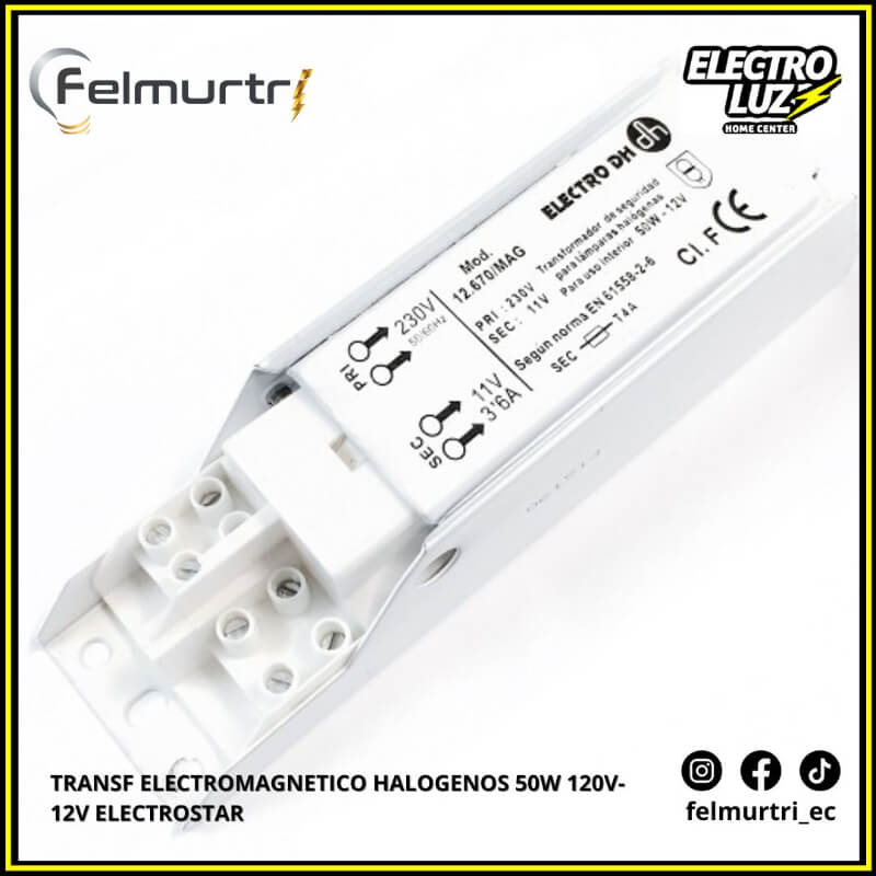 TRANSFORMADOR ELECTROMAGNETICO HALOGENOS 50W ELECTROSTAR