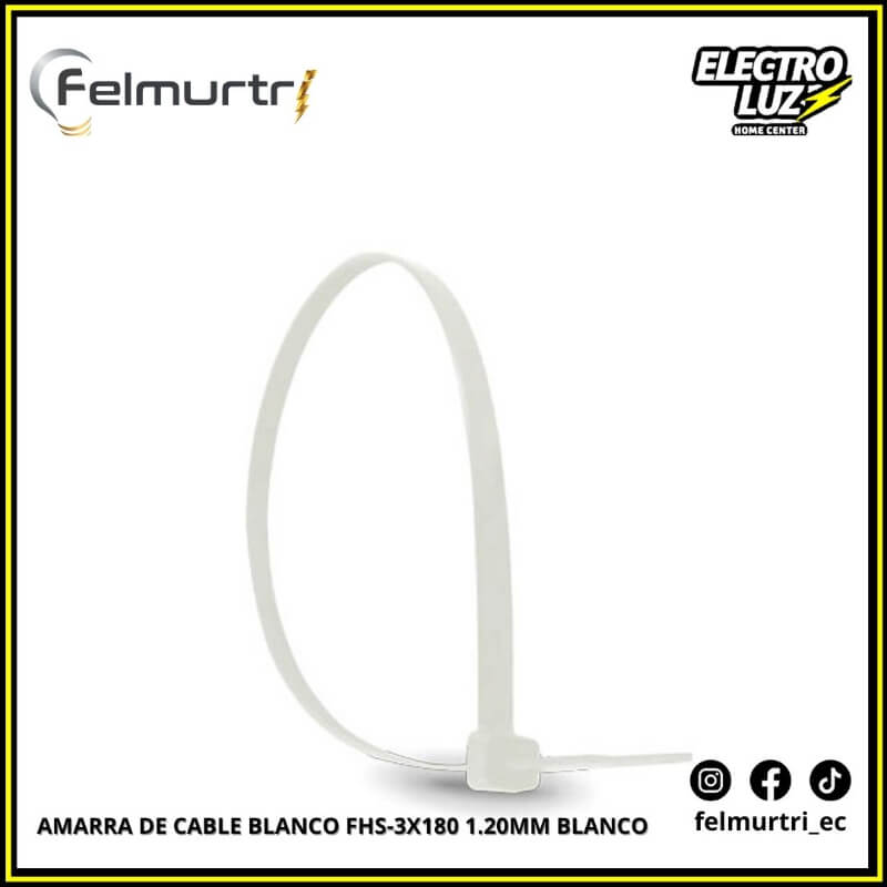 AMARRA DE CABLE BLANCO FHS-3X180 1.20MM BLANCO