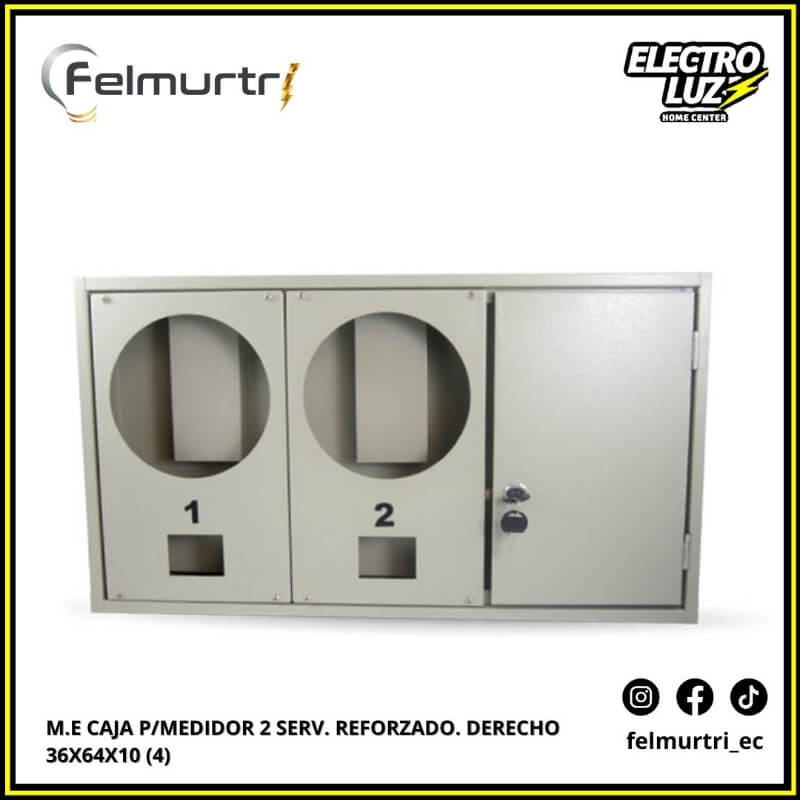 M.E CAJA P/MEDIDOR 2 SERV. REFORZADO. DERECHO 36X64X10