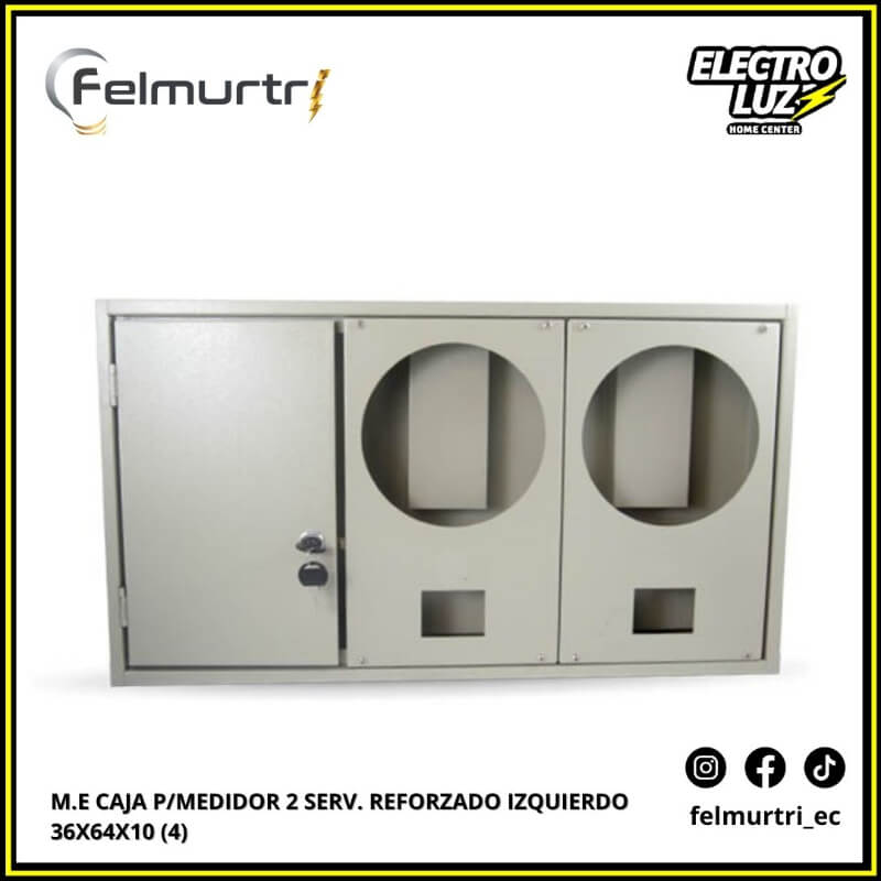 M.E CAJA P/MEDIDOR 2 SERV. REFORZADO IZQUIERDO 36X64X10