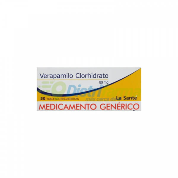 VERAPAMILO 80MG TABLETAS X 50*1