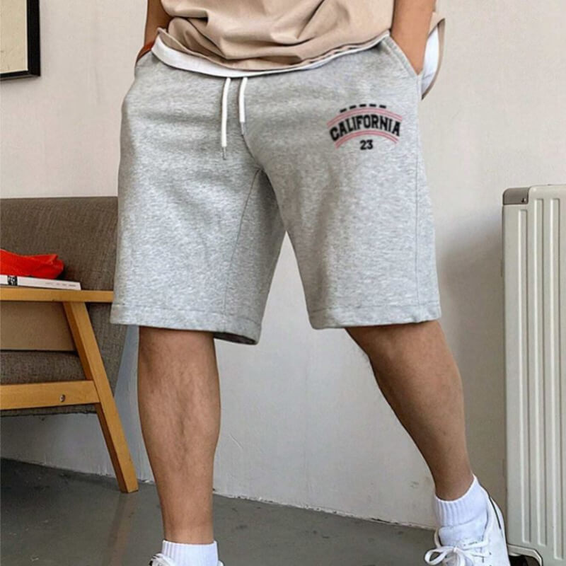 Pantalones cortos con cordón y cintura elástica para hombre