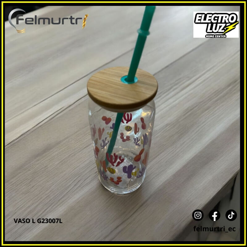 VASO DE VIDRIO CON FIGURAS G23007L