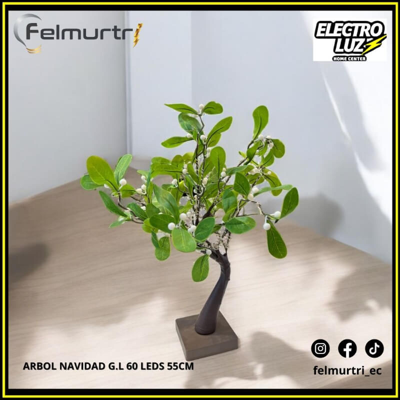 ARBOL NAVIDAD 60 LEDS 55CM