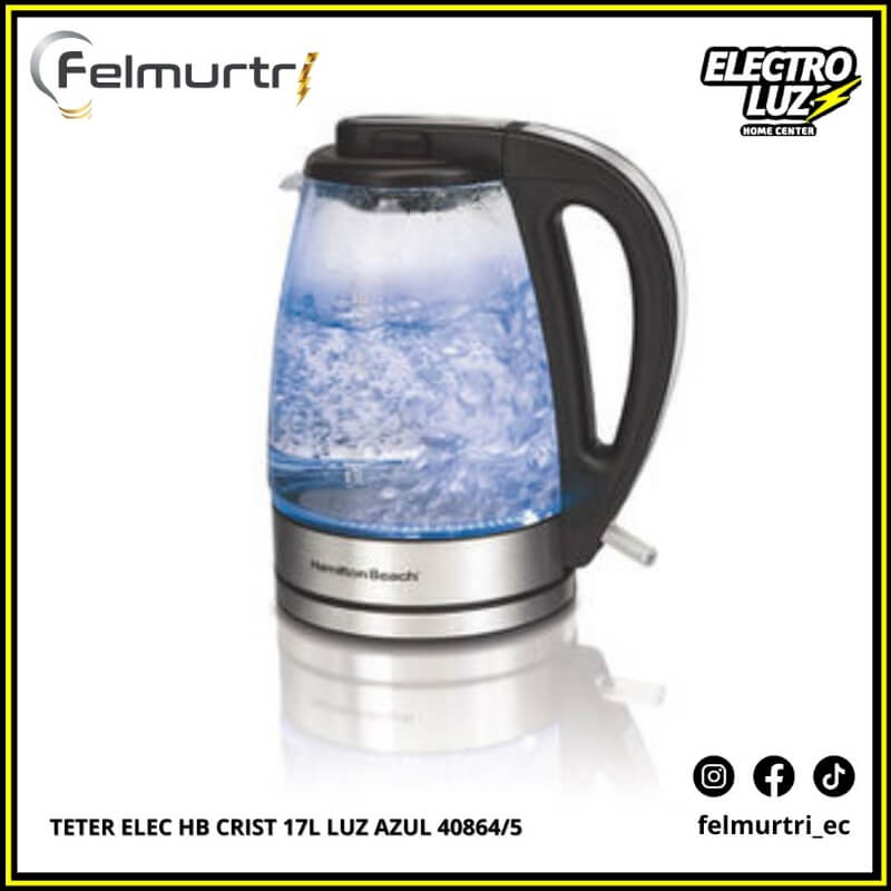 TETERA ELECTRICA CRISTAL 17L LUZ AZUL