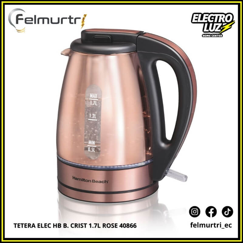 TETERA ELECTRICA CRISTAL 1.7L ROSE