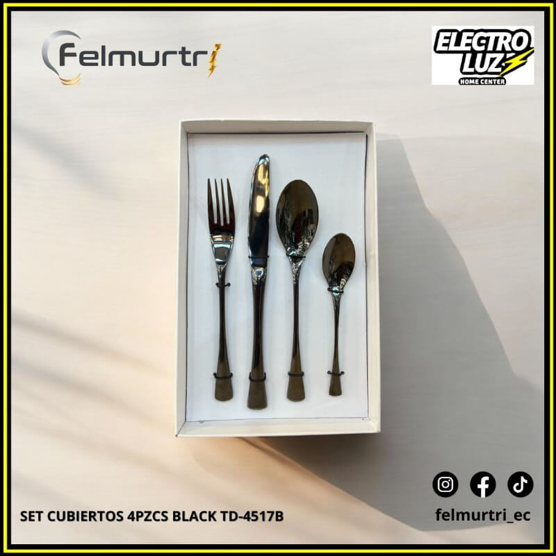 SET CUBIERTOS 4PZCS BLACK