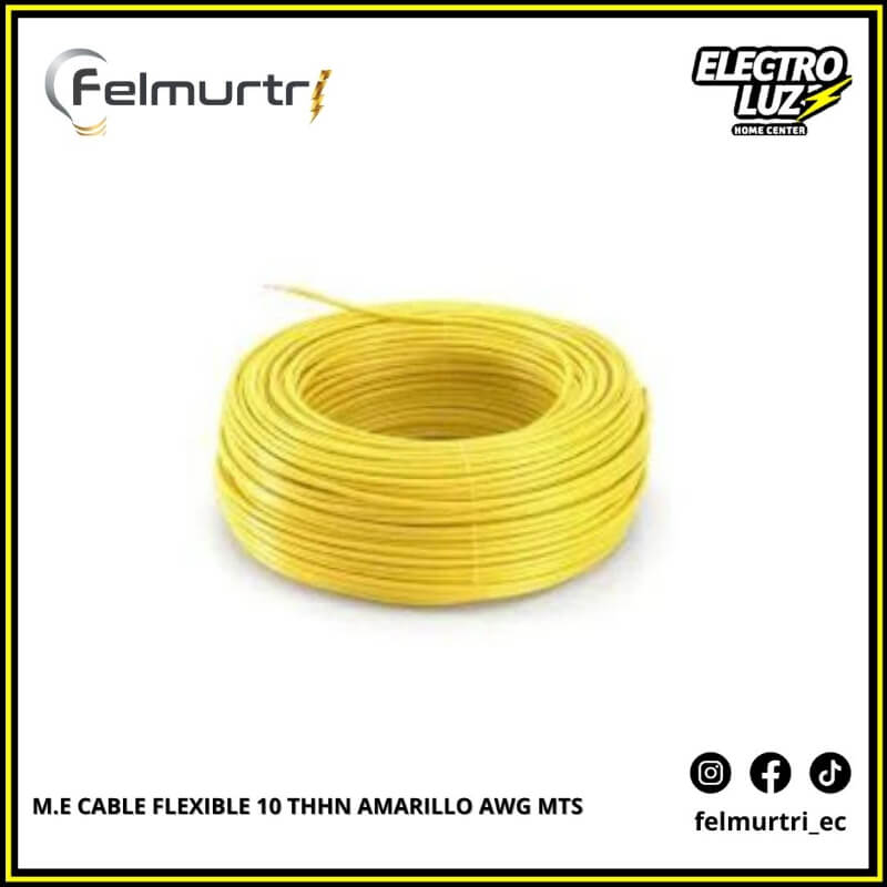 M.E CABLE FLEXIBLE 10 THHN AMARILLO AWG MTS