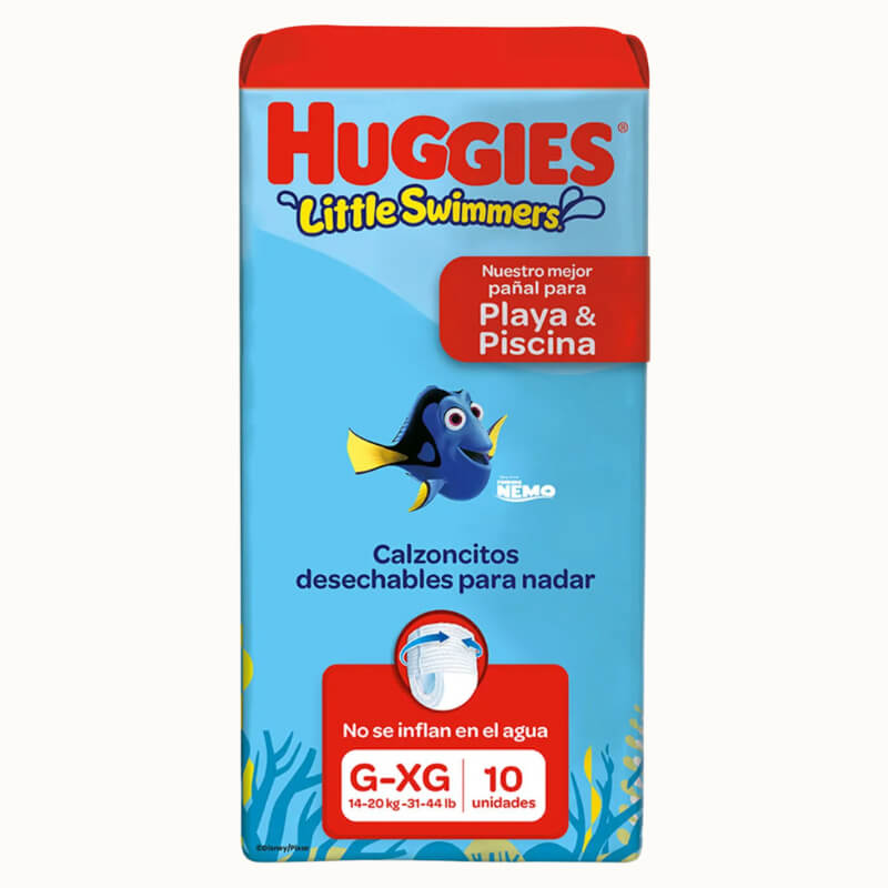 PAÑALES HUGGIES LITTLE SWIMMERS G - XG 10