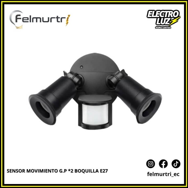 SENSOR MOVIMIENTO 2 BOQUILLAS E27